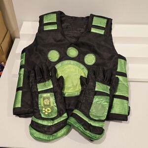 Wild Kratts Chris Creature Power Suit Green Vest Gloves Costume